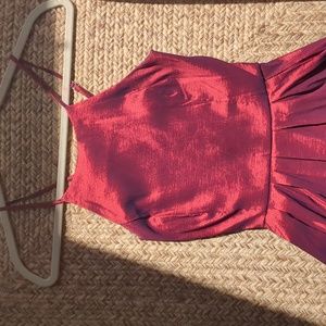 Red Shimmer Skater Dress